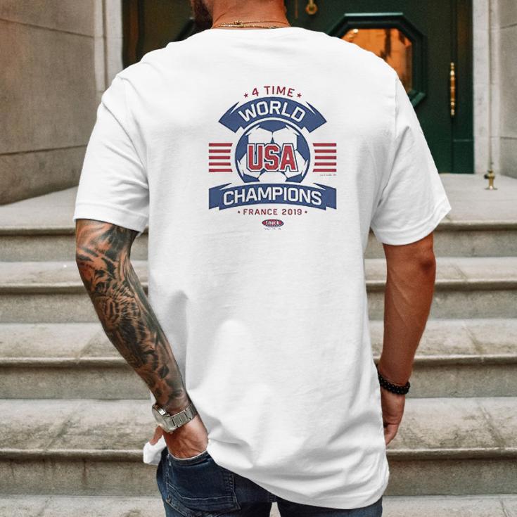 Us Soccer Fans 4 Time World Champs Soft Style Mens Back Print T-shirt Gifts for Men