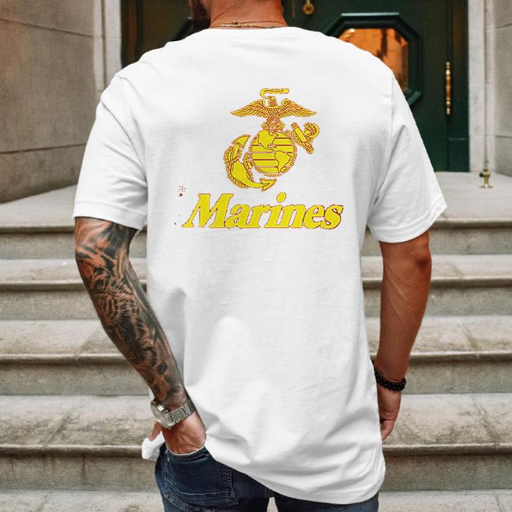 Usmc Marines Red Mens Back Print T-shirt Gifts for Men