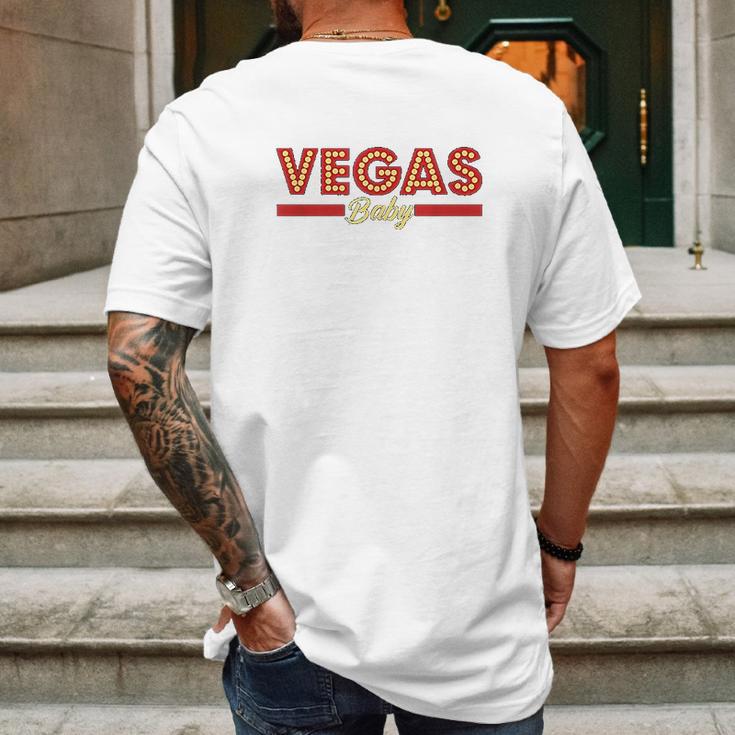 Vegas Baby Cool Gambling Mens Back Print T-shirt Gifts for Men