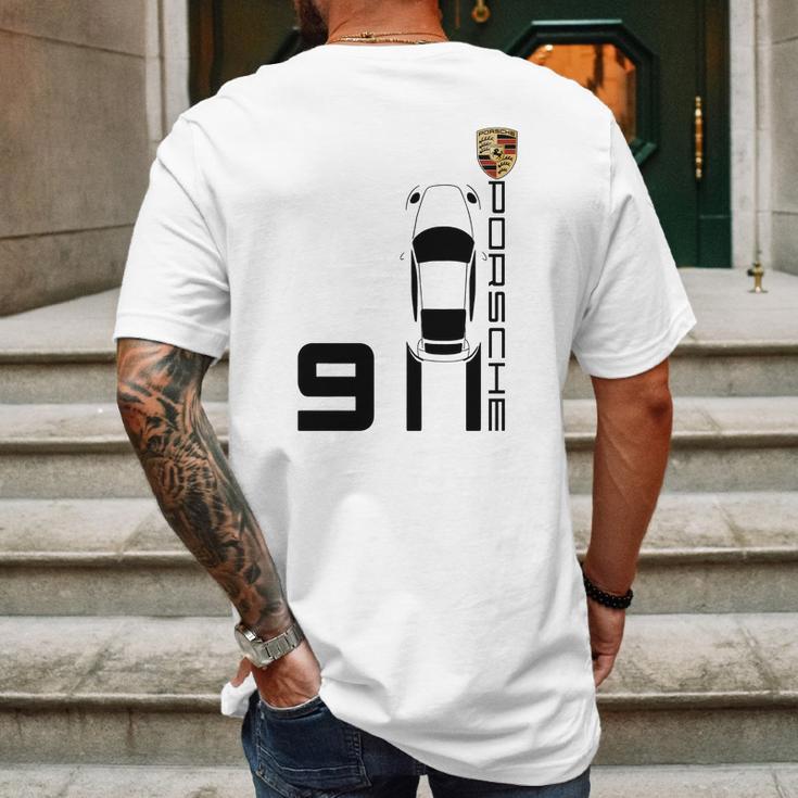 Vintage 911 Porsche Sports Car Mens Back Print T-shirt Gifts for Men