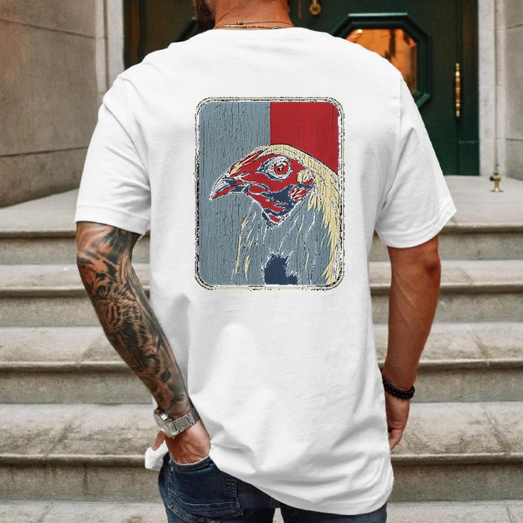 Vintage Cockfighting Mens Back Print T-shirt Gifts for Men