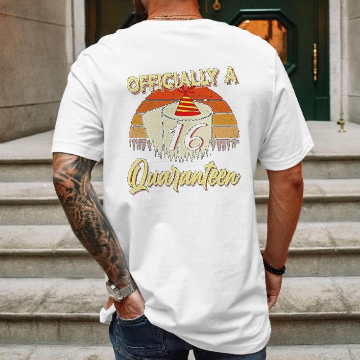 Vintage Officially A 16 Birthday Social Distancing Mens Back Print T-shirt Gifts for Men