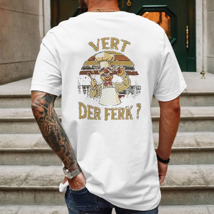 Vintage Vert Der Ferk Kitchen Fan Mens Back Print T-shirt Gifts for Men