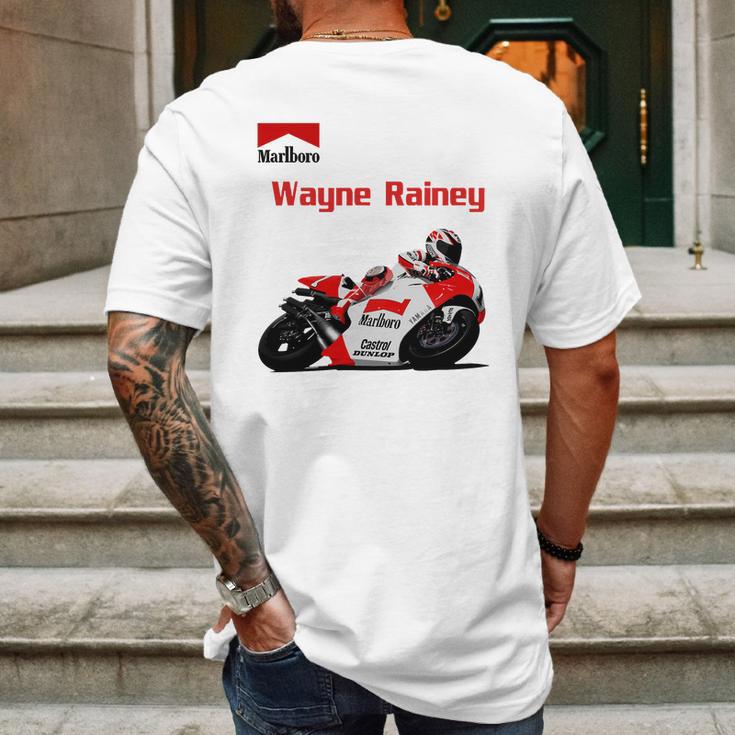 Wayne Rainey Yamaha Mens Back Print T-shirt Gifts for Men