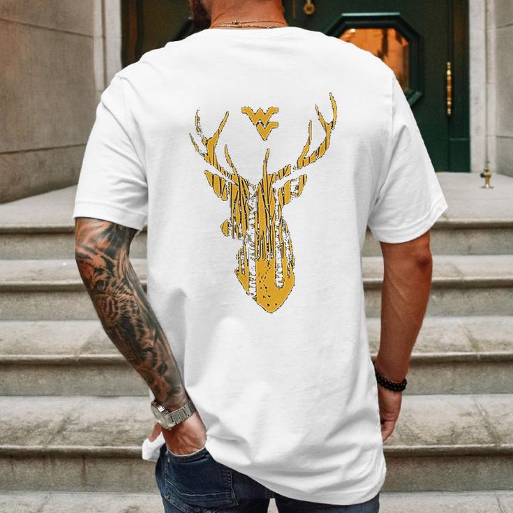 West Virginia Mountaineers Hunting Forest Deer Mens Back Print T-shirt Gifts for Men