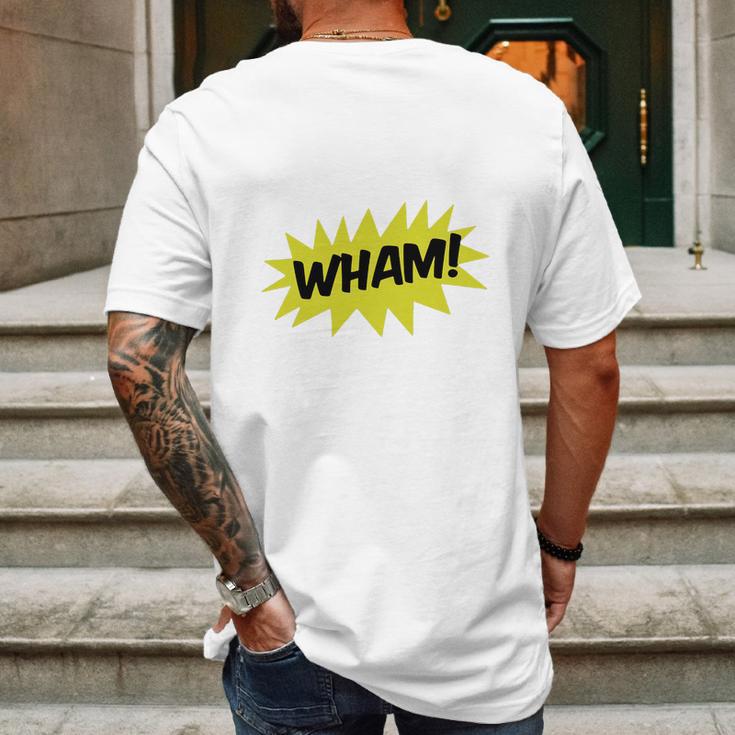 Wham With Starburst Comic Hero Baseball Cap Mens Back Print T-shirt Gifts for Men