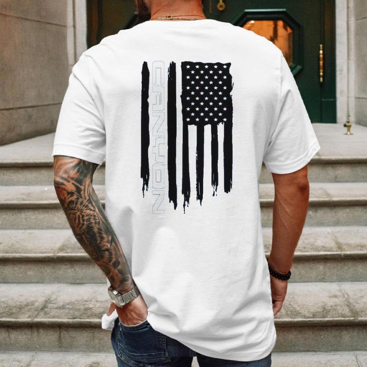 Wheel Spin Addict Canyon Truck American Flag Mens Back Print T-shirt Gifts for Men