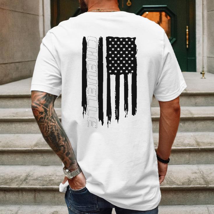 Wheel Spin Addict Chevelle Usa Flag Mens Back Print T-shirt Gifts for Men