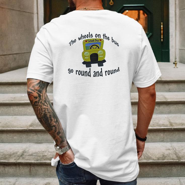 The Wheels On The Bus Baby Mens Back Print T-shirt Gifts for Men