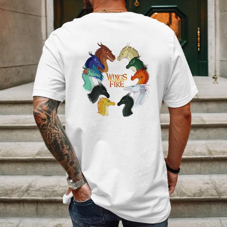 Wings Of Fire All Together Dragon Mens Back Print T-shirt Gifts for Men