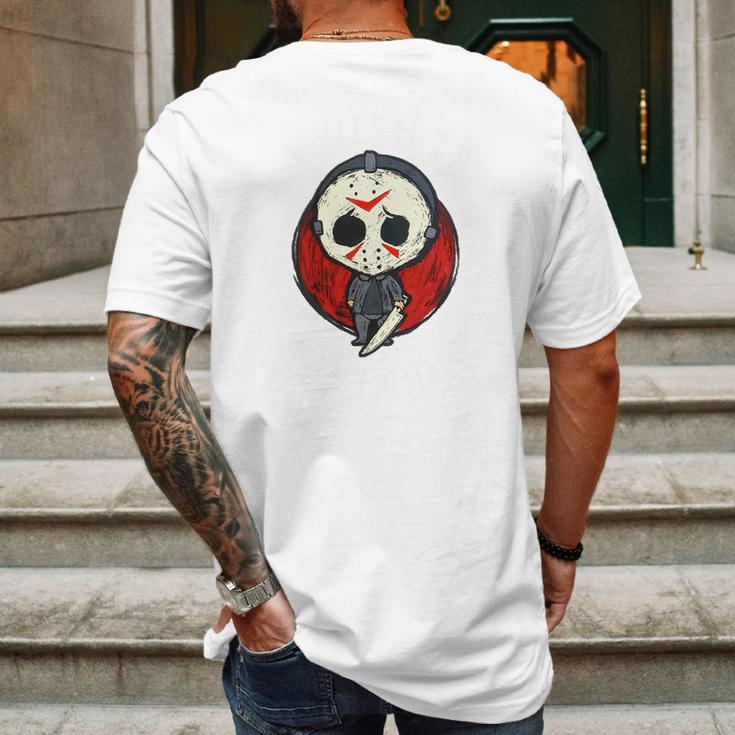 I Wish It Was Friday Jason Voorhees Mens Back Print T-shirt Gifts for Men