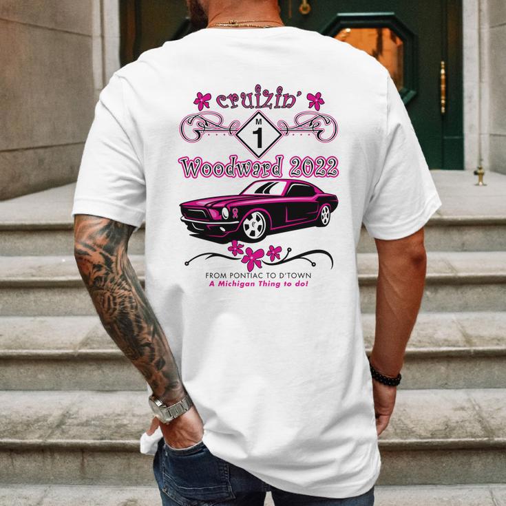 Woodward Avenue Cruise 2022 M1 Pink Style Mens Back Print T-shirt Gifts for Men