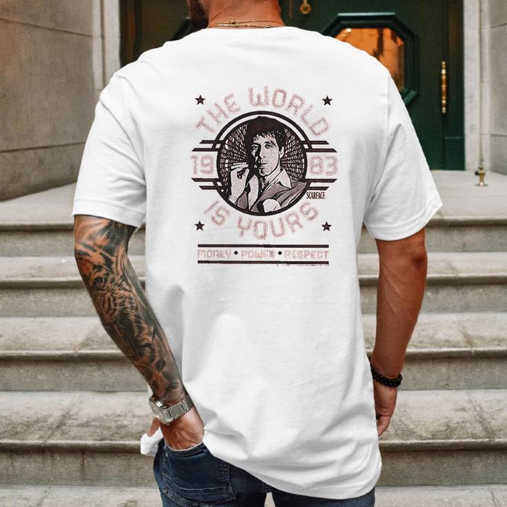 World Yours Money Power Respect Mens Back Print T-shirt Gifts for Men