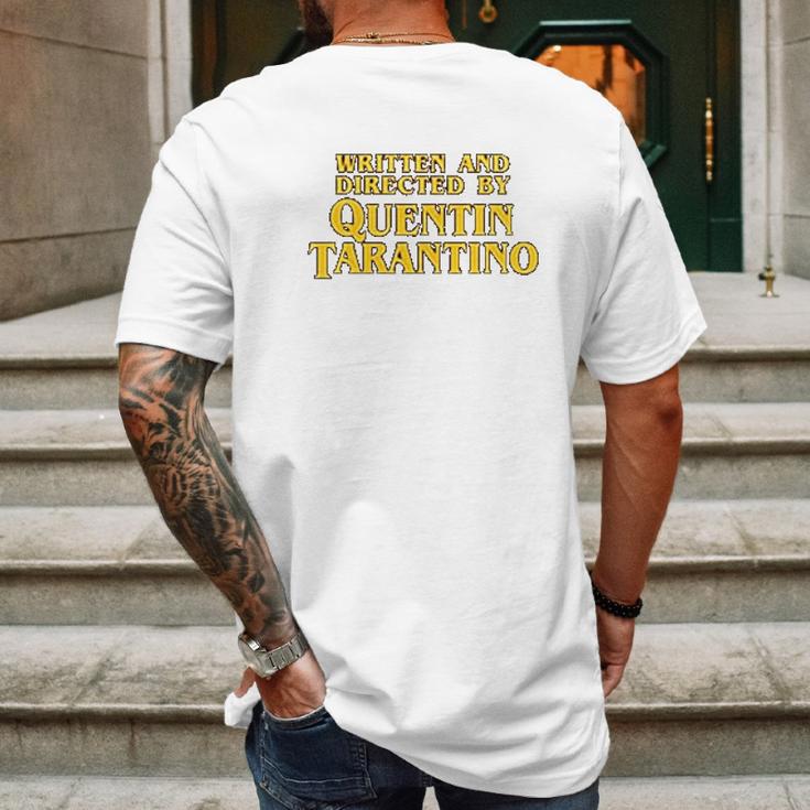 Written And Directed By Quentin Tarantino Mens Back Print T-shirt Gifts for Men