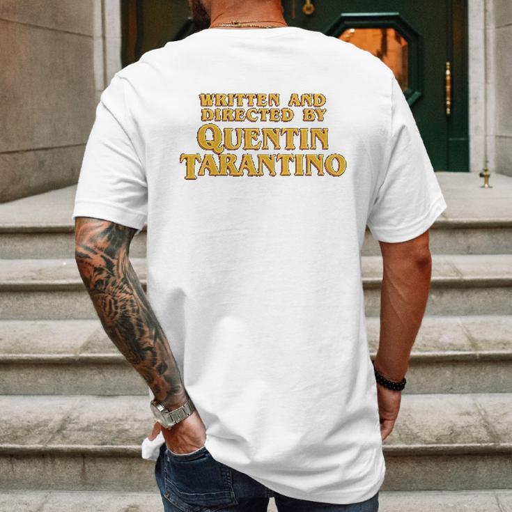 Written And Directed By Quentin Tarantino Mens Back Print T-shirt Gifts for Men