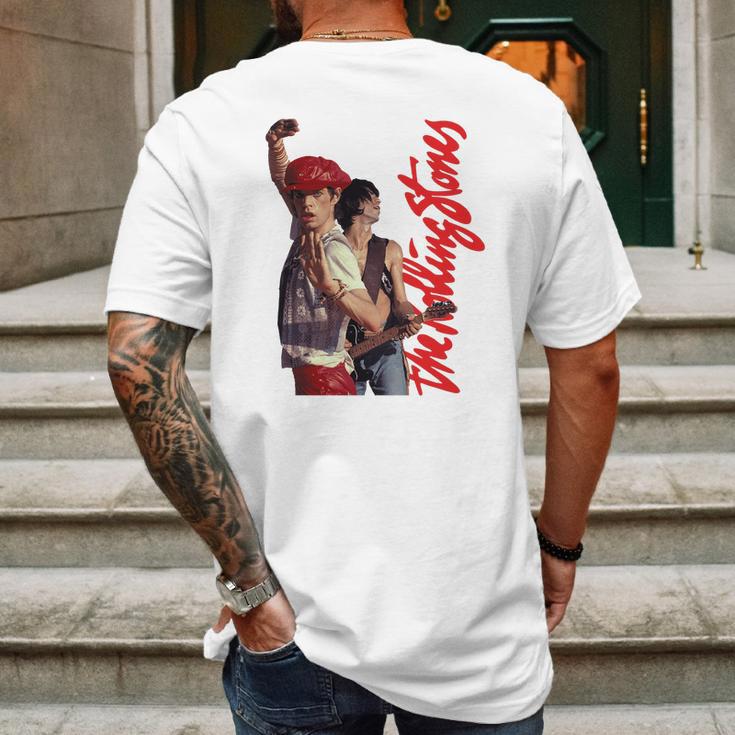 Young Mick Jagger And Keith Richards Mens Back Print T-shirt Gifts for Men