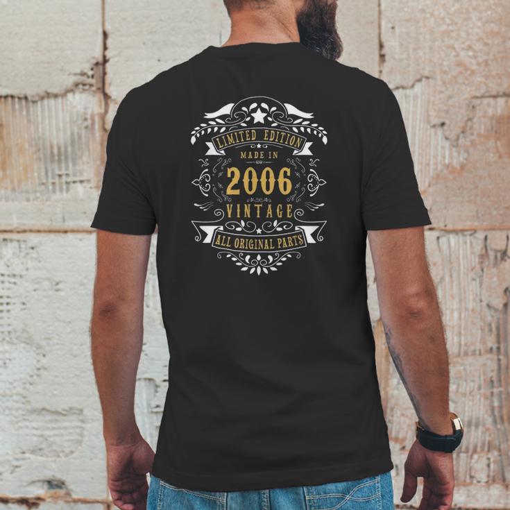 15 Years Old Made Born In 2006 Vintage 15Th Birthday Gift Mens Back Print T-shirt Funny Gifts