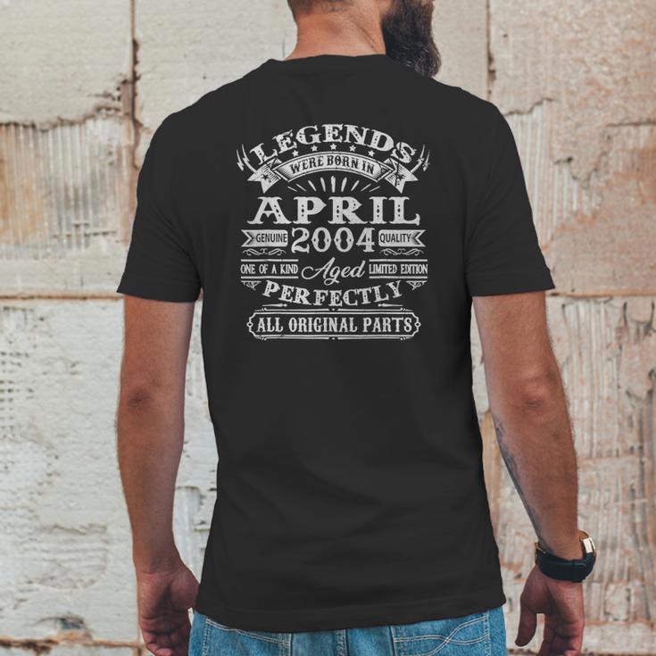 18 Years Old Gifts Legends Born In April 2004 18Th Birthday Mens Back Print T-shirt Funny Gifts