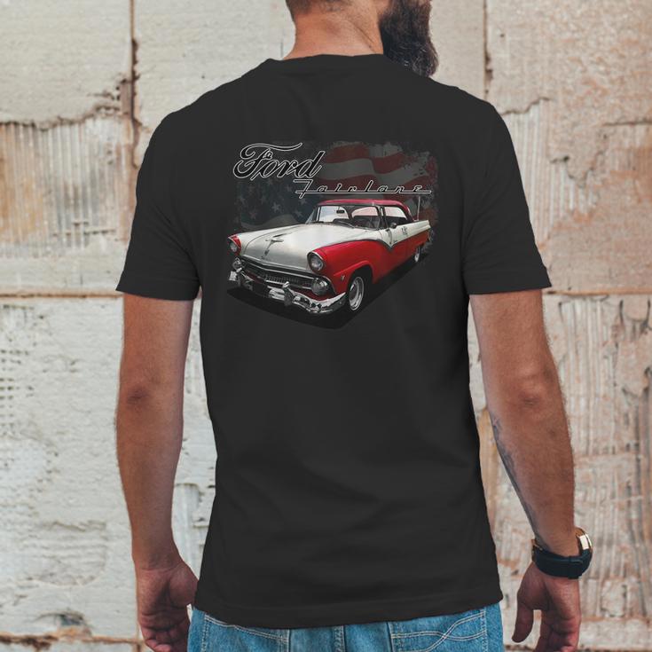 1955 Ford Fairlane Victoria Mens Back Print T-shirt Funny Gifts