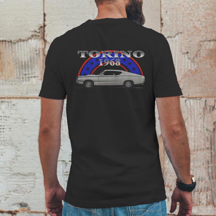 1968 Ford Torino Fastback Side White Mens Back Print T-shirt Funny Gifts