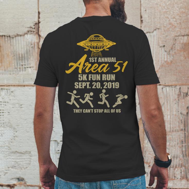 1St Annual Area 51 5K Fun Run They Cant Stop All Of Us Mens Back Print T-shirt Funny Gifts