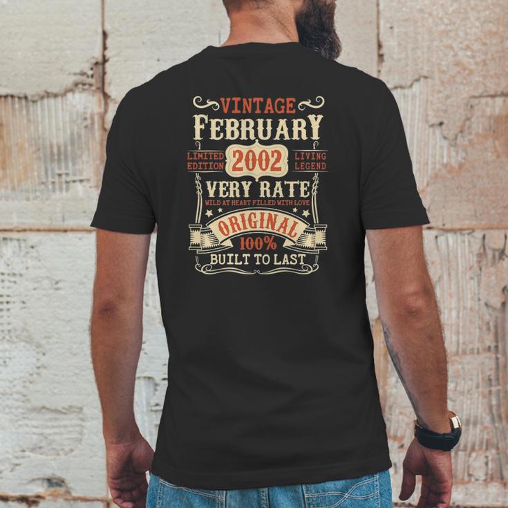 20 Years Old 20Th Birthday Gifts Vintage February 2002 Ver2 Mens Back Print T-shirt Funny Gifts