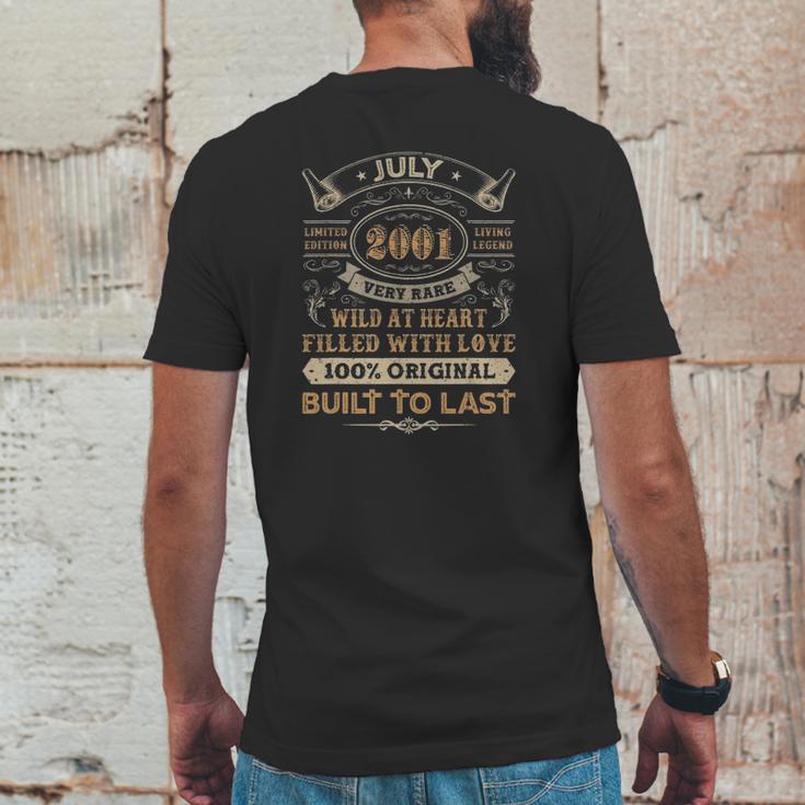 20Th Birthday Gifts 20 Years Old Retro Born In July 2001 Ver2 Mens Back Print T-shirt Funny Gifts