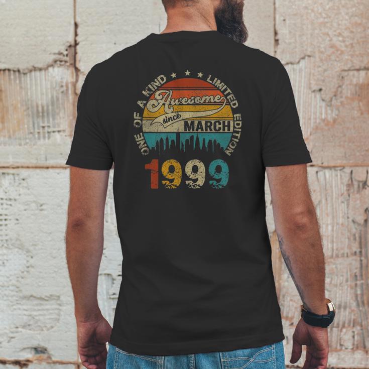 22 Years Old Birthday Gifts Awesome Since March 1999 Ver2 Mens Back Print T-shirt Funny Gifts