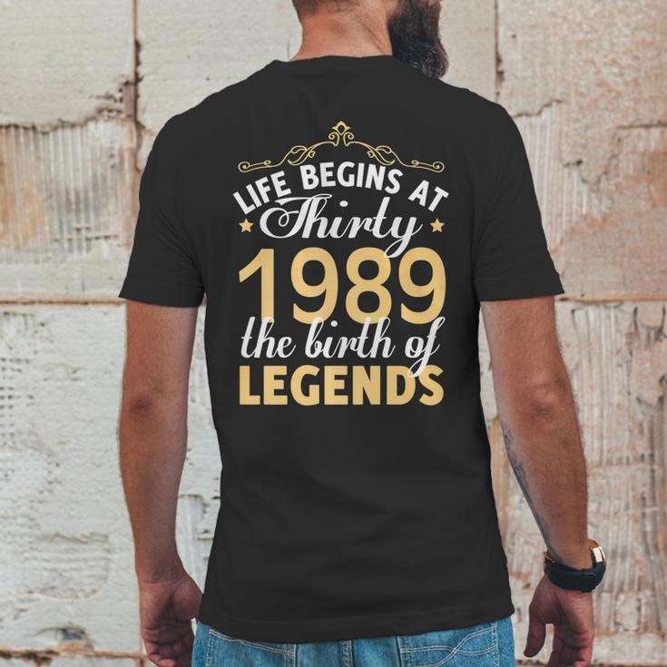 30Th Birthday Gift Vintage 1989 Classic Mens Back Print T-shirt Funny Gifts