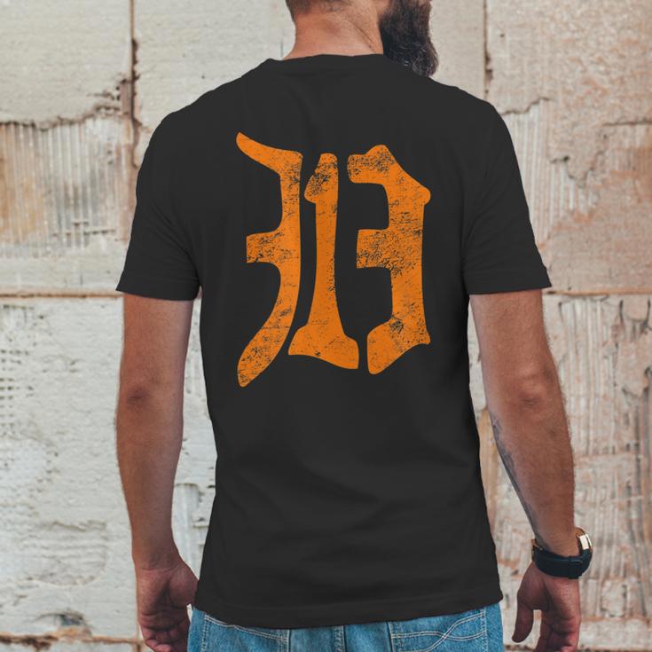 313 Detroit Michigan Vintage Old English D Area Code Mens Back Print T-shirt Funny Gifts