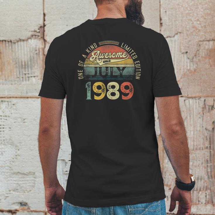 32 Years Old Birthday Gifts Awesome Since July 1989 Ver2 Mens Back Print T-shirt Funny Gifts