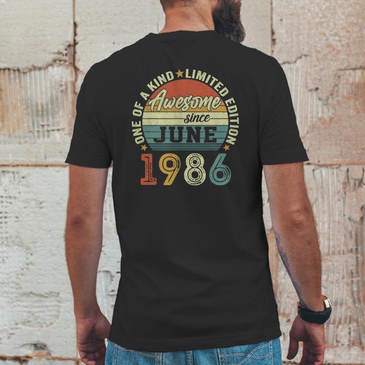 35 Years Old Birthday Awesome Since June 1986 35Th Birthday Mens Back Print T-shirt Funny Gifts