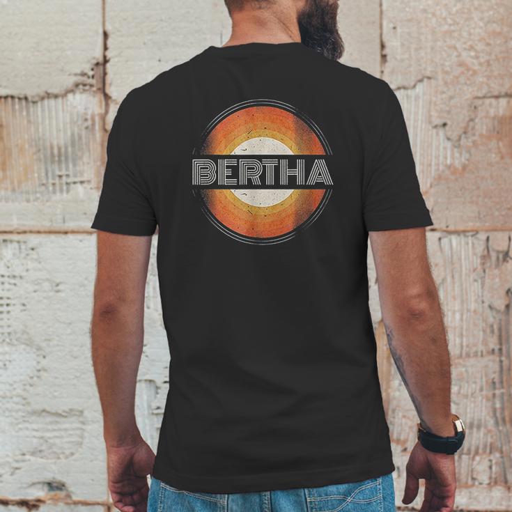 Graphic 365 First Name Bertha Retro Personalized Vintage Mens Back Print T-shirt Funny Gifts