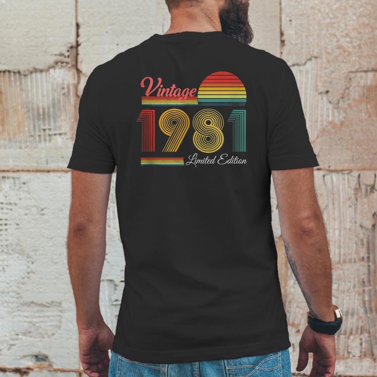 40Th Birthday 40 Years - 1981 Vintage Limited Edition Mens Back Print T-shirt Funny Gifts