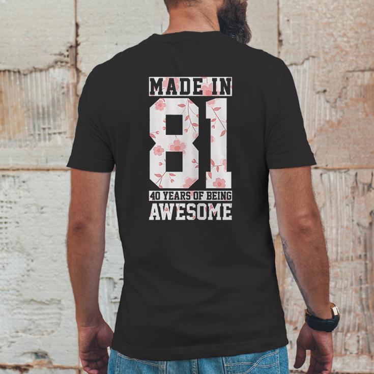 41St Birthday Gift 41 Years Vintage Awesome Since 1981 Mens Back Print T-shirt Funny Gifts