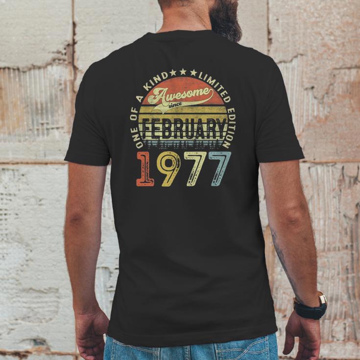 44 Years Old Gifts Awesome Since February 1977 44Th Birthday Mens Back Print T-shirt Funny Gifts