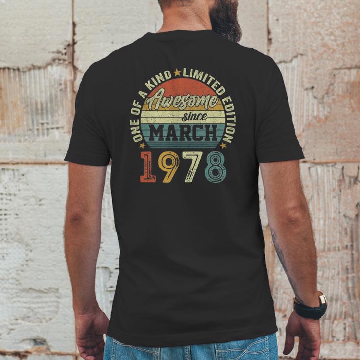 44 Years Old Birthday Awesome Since March 1978 44Th Birthday Mens Back Print T-shirt Funny Gifts