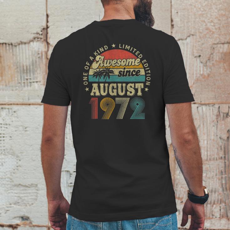 49 Years Old Decoration Awesome Since August 1972 Birthday Mens Back Print T-shirt Funny Gifts