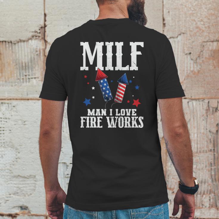 4Th Of July Milf Man I Love Fireworks Mens Back Print T-shirt Funny Gifts