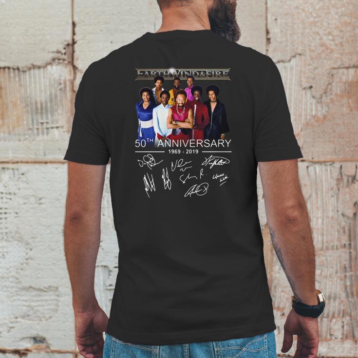 50Th Anniversary Earth Wind & Fire 1969 2019 Signatures Shirt Mens Back Print T-shirt Funny Gifts