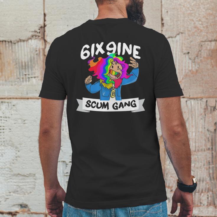 6Ix9ine Cartoon Mens Back Print T-shirt Funny Gifts