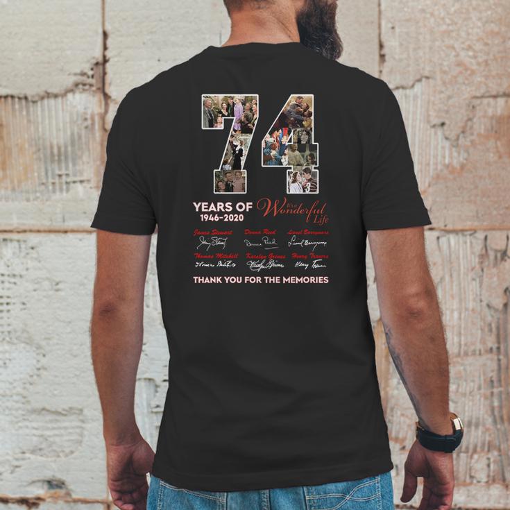 74Th Years Of It’S A Wonderful Life 1946-2020 Signatures Shirt Mens Back Print T-shirt Funny Gifts