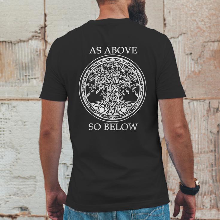 As Above So Below Mens Back Print T-shirt Funny Gifts