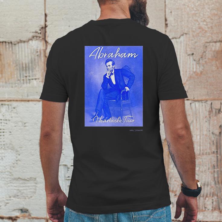 Abraham Lincoln Heartache Tour Mens Back Print T-shirt Funny Gifts