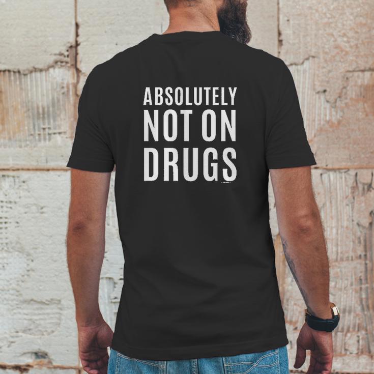 Absolutely Not On Drugs Funny Rave Dubstep Festival Mens Back Print T-shirt Funny Gifts