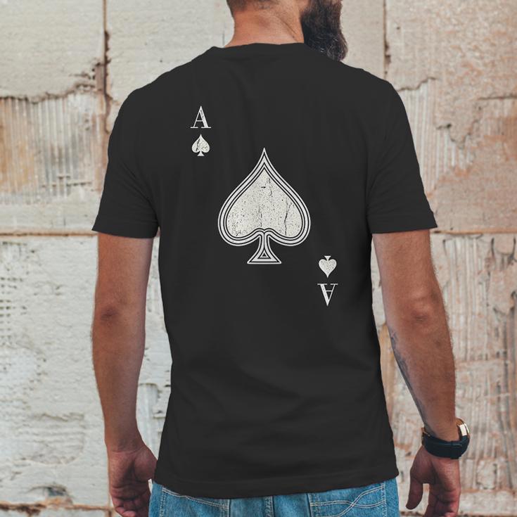 Ace Of Spades Blackjack Cards Poker Mens Back Print T-shirt Funny Gifts