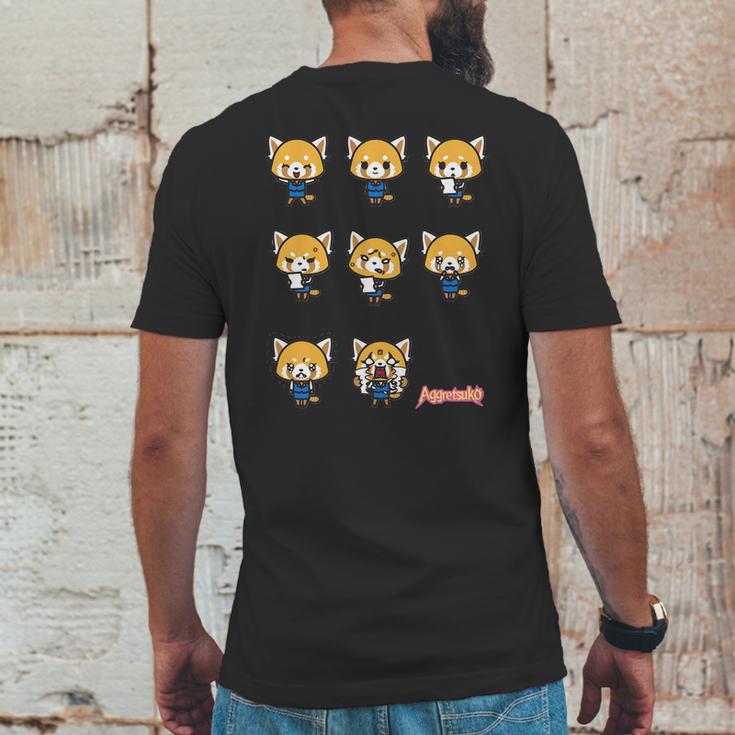 Aggretsuko Current Mood Frontside Mens Back Print T-shirt Funny Gifts