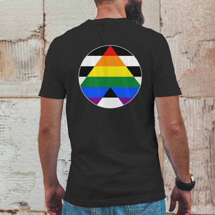 Ally Flag Circle Pyramid Pride Mens Back Print T-shirt Funny Gifts