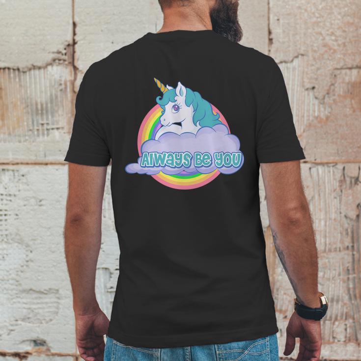 Always Be You Unicorn Dwayne Mens Back Print T-shirt Funny Gifts