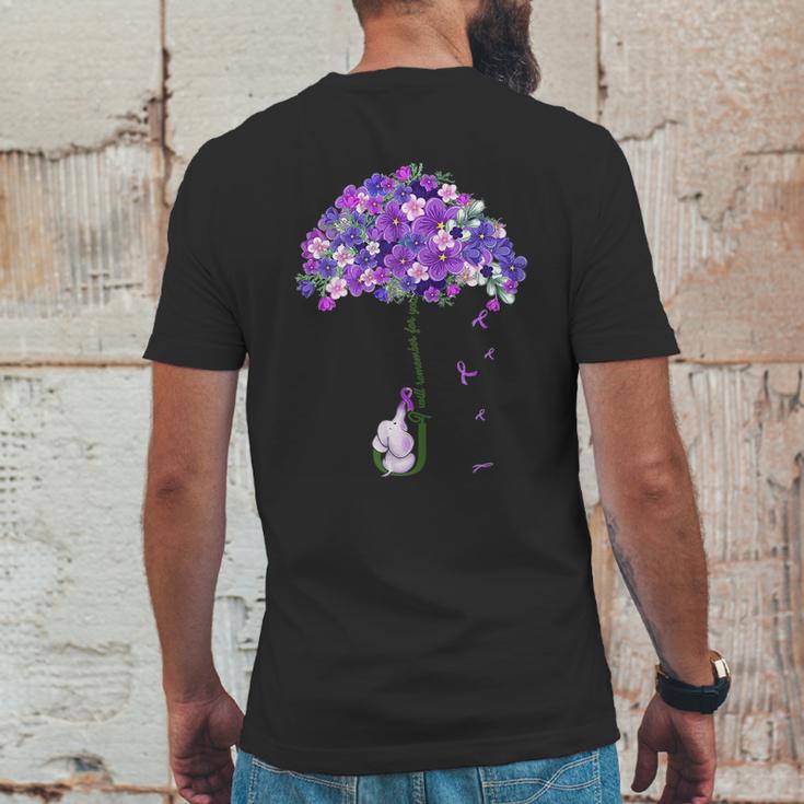 Alzheimer Awareness Cute Elephant I Will Remember For You Mens Back Print T-shirt Funny Gifts